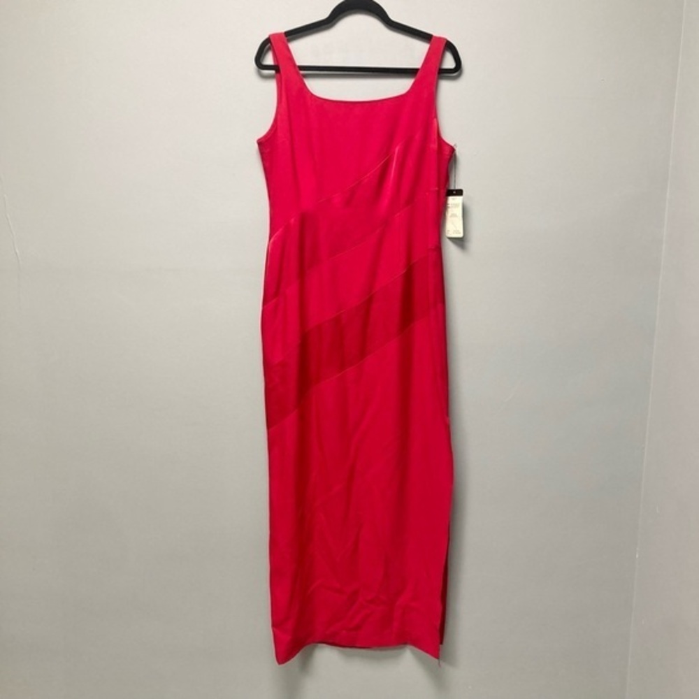 Adrianna Papell Evening Red Sleeveless Column Maxi Dress‎ 031300460 Mens Size 12